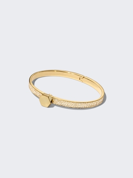 Pave Band And Solid Topper Universe Bracelet 18k Yellow Gold