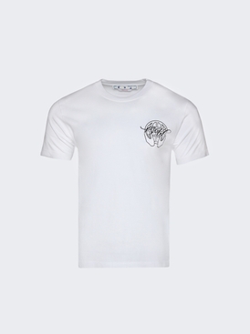 Hand Arrow Slim Short Sleeve T-Shirt White
