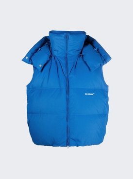 Bounce hooded down vest peacock blue BLUE