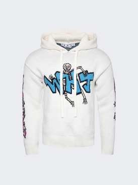 Graff pupp chunky knit hoodie Off White