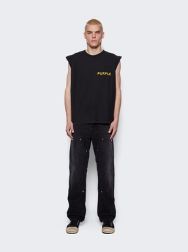 Textured Jersey Sleeveless Shirt Black secondary image