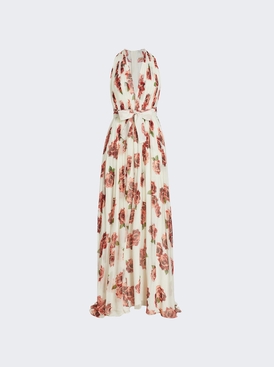 WATERFALL MAXI DRESS Ivory Floral