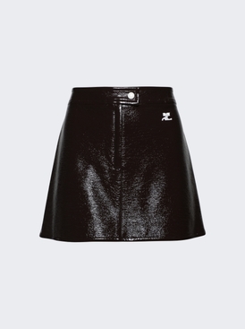Reedition Vinyl Mini Skirt Chocolate