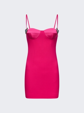 Crystal Heart Mini Dress Raspberry