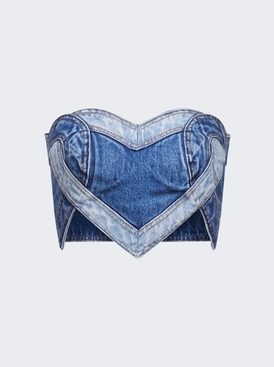 Patchwork Heart Bandeau Medium Wash