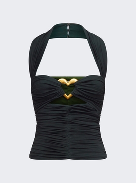 Heart Ruched Halter Top