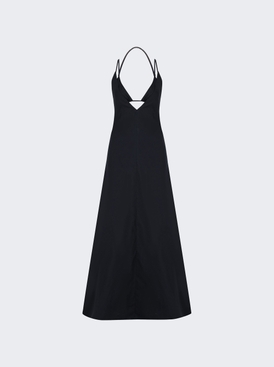 Triangle Maxi Poplin Dress Black