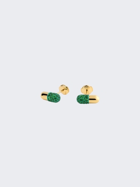 Tsavourite Pill Stud Earrings