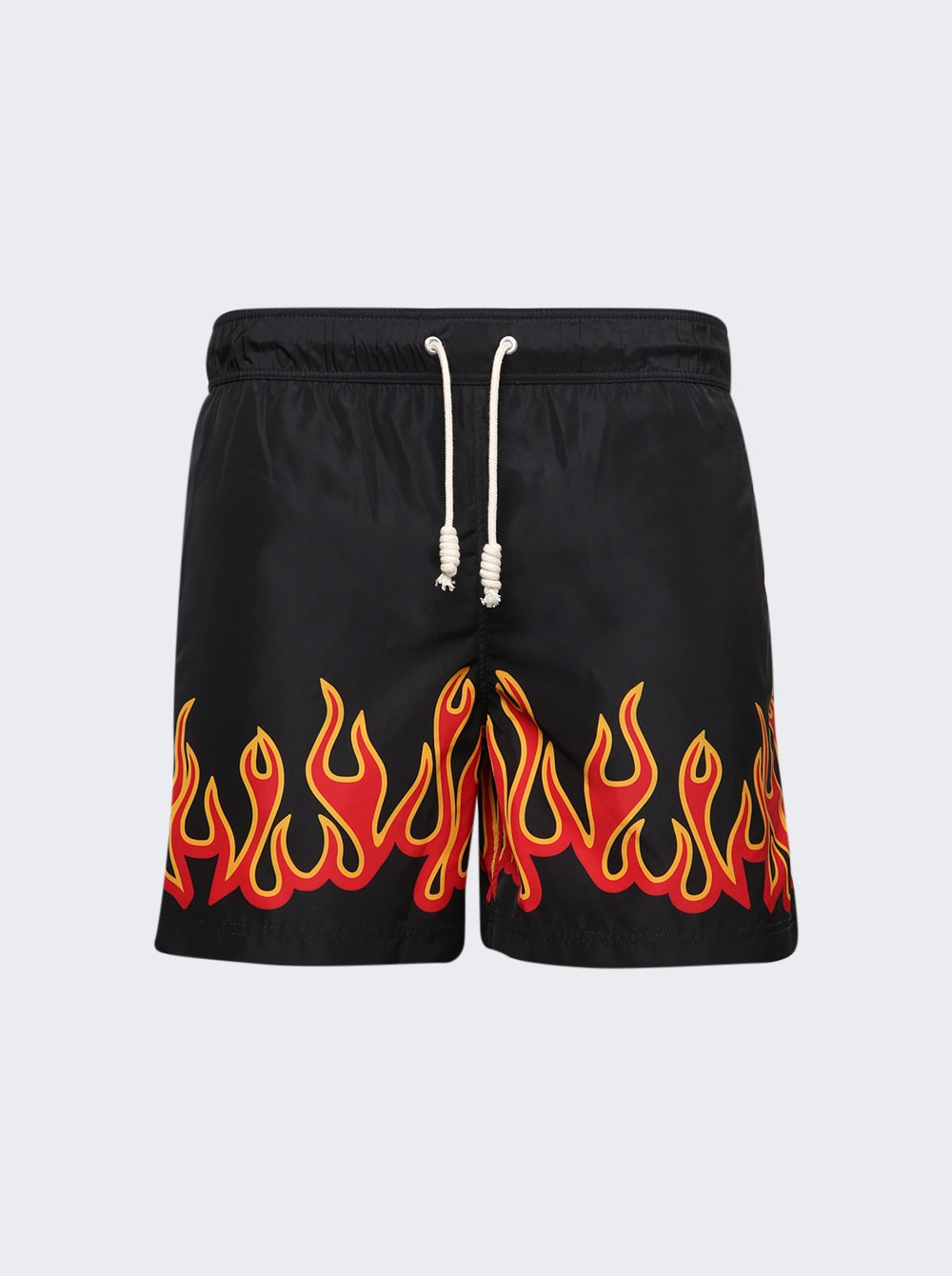 Burning Flames Print Swim Shorts Black | The Webster
