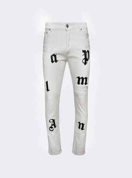 Logo Patch Jeans Off White