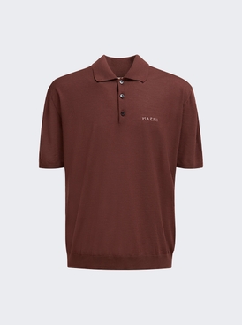 Short Sleeve Polo Shirt Raisin