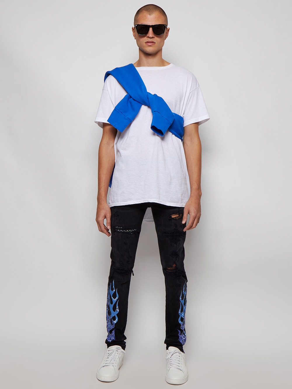 Bandana Flame Jean Aged Black And Blue | The Webster Bandana Flame Jean Aged Black And Blue | The Webster