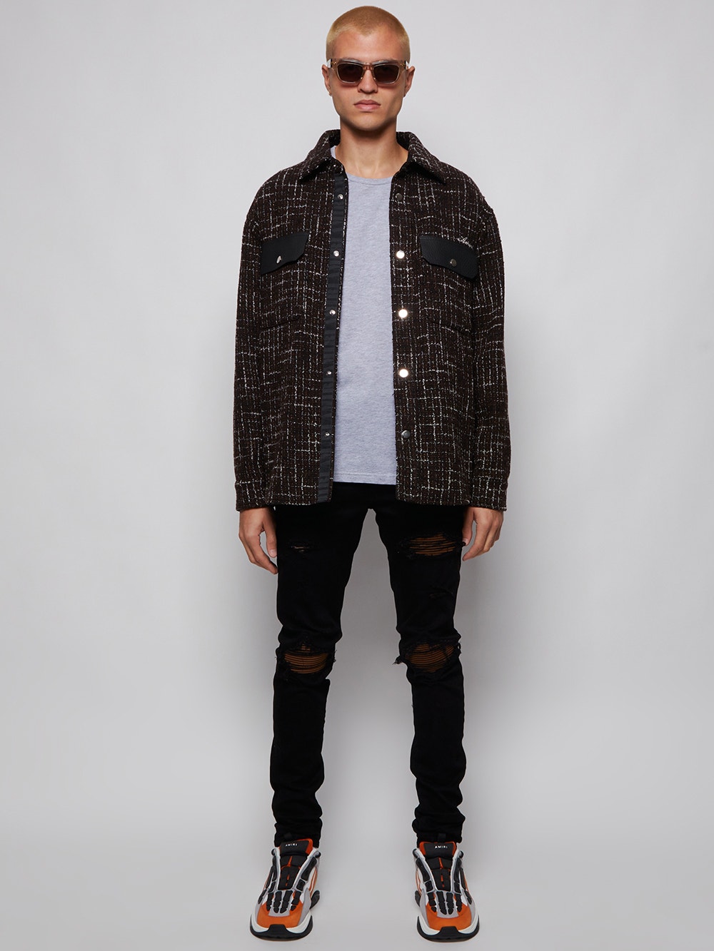 Distressed MX1 Ultra Suede Jean Black and Brown | The Webster Distressed MX1 Ultra Suede Jean Black and Brown | The Webster