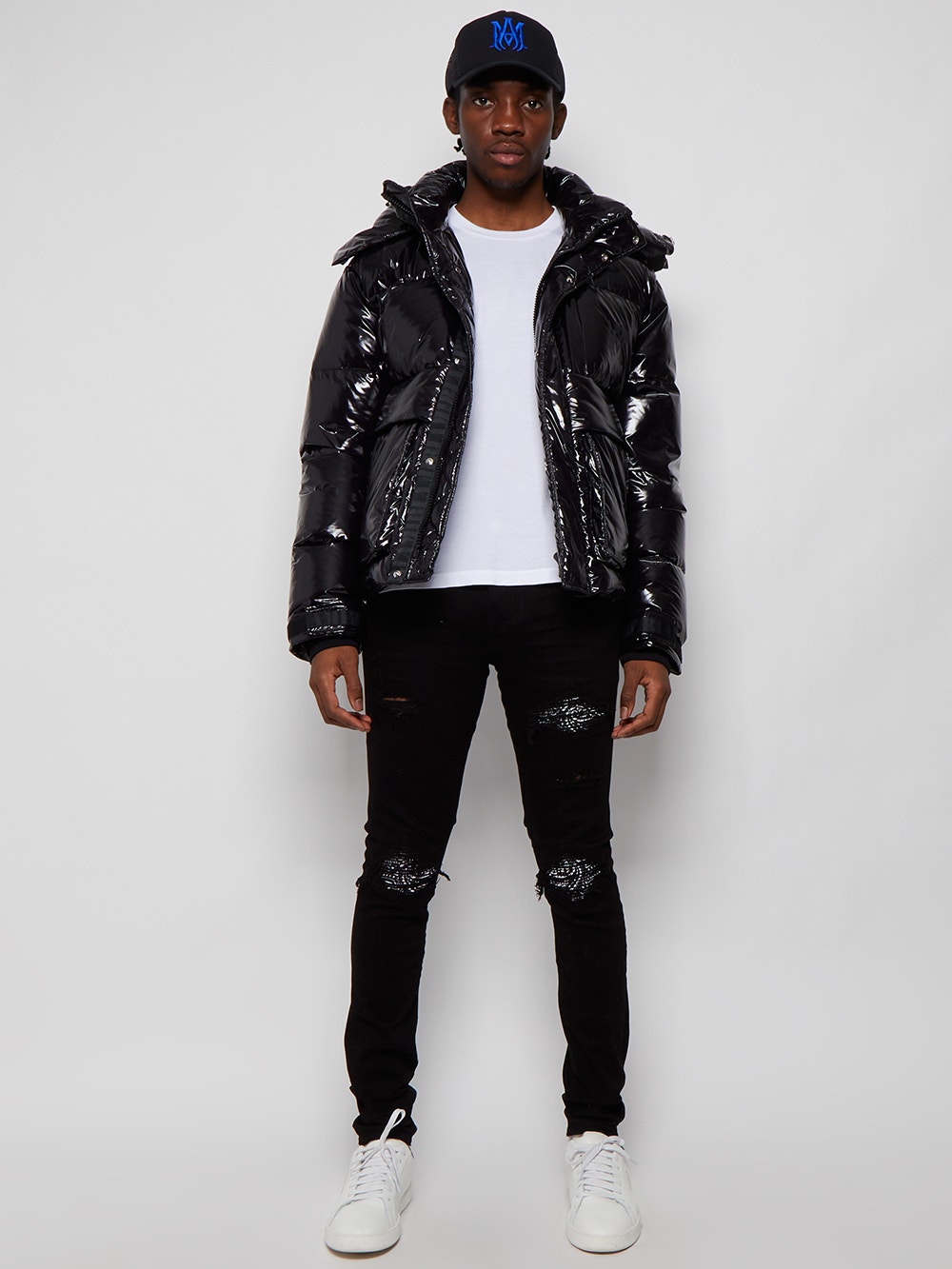 Shiny Hooded Puffer Jacket Black | The Webster Shiny Hooded Puffer Jacket Black | The Webster