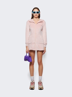 Chenille Hooded Mini Dress Pink Butter secondary image