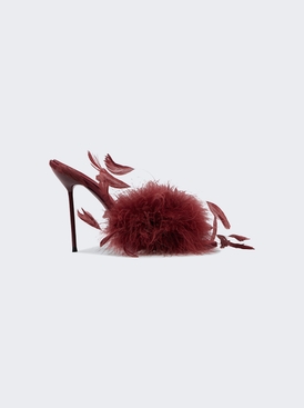 Lidia Feather Mule Rouge Noir