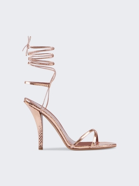 Linda Lace Up Sandal Rose Gold