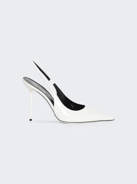 Lidia Slingback White Patent Leather