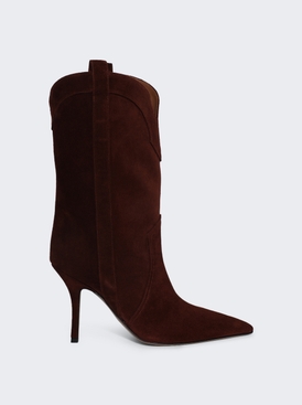 Paloma Mid Calf Boot 95 Mogano Brown