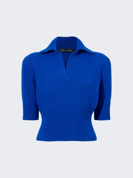 Reeve Cropped Polo Cobalt