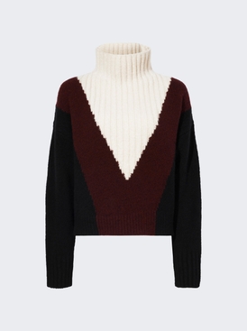 Alma Sweater In Graphic Instrasia Red Multicolor