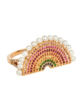 RAINBOW RING WITH PEARLS secondary image