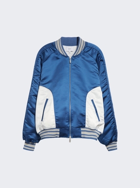 Chamonix Ski Souvenir Bomber Jacker Blue And White