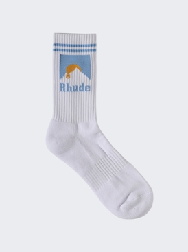 Striped Moonlight Sock White And Blue