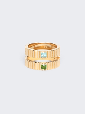 Slim Slot Ring Green And Blue