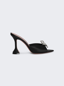Rosie Satin Slipper Sandals Black