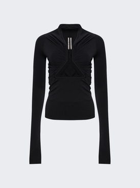 Jersey Long Sleeve Prong Top Black