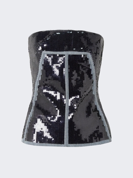 Embroidered Denim Top