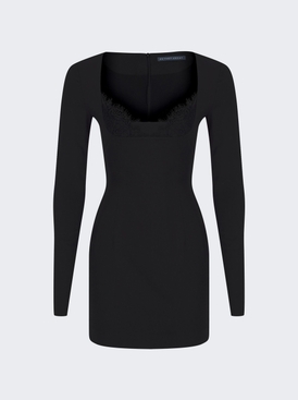 Technical Wool Mini Dress Black