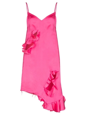 Cut-out Slip Dress With Flounces
