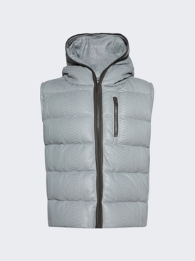 Giacca Piumino In Pitone Senza Maniche - Sealed Vest Pale Blue