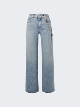 Chain Jeans Washed Denim