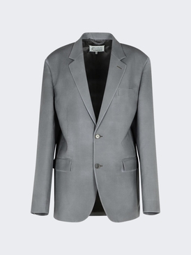 Mohair Wool Blazer Medium Grey
