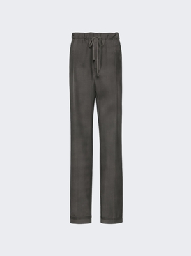 Mohair Wool Trousers Medium Grey