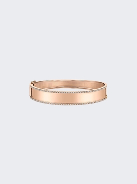 Nameplate Bangle Bracelet 18k Rose Gold