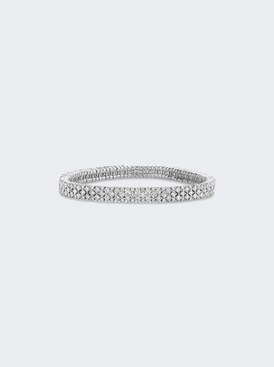 Diamond Mesh Stretch Bracelet 18k White Gold