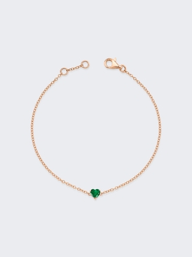18kt Baby Emrald Heart Bracelet