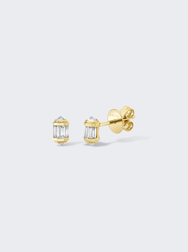 Diamond Ripple Studs 18k Yellow Gold
