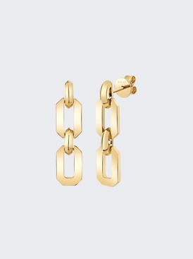 Geo Flat Link Earrings 18k Solid Yellow Gold
