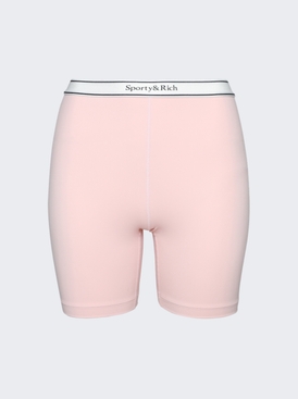 Serif Logo Biker Shorts Ballet Pink