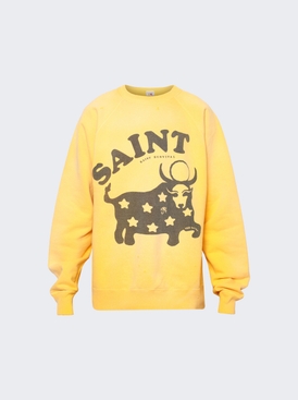 Cow Sweatshirt Yellow