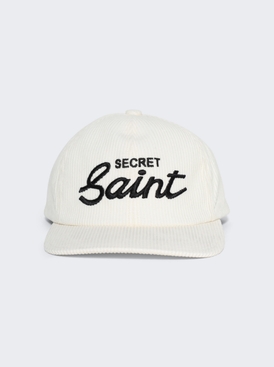 Secret Saint Corduroy Cap White