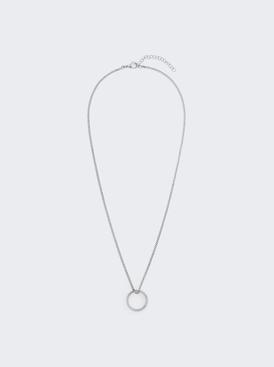 Year Of The Snake Minimal Numeric Necklace Polished Silver