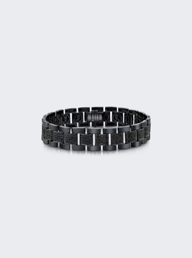 Partial Pave Black Diamond Journey Bracelet 18k Black Gold