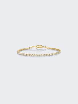 Single Line Diamond Thread Bracelet 18k Yellow Gold