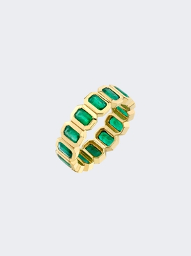 Bezel Emerald Eternity Band